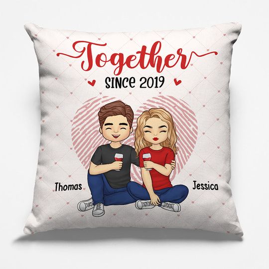 Discover Falling In Love All Over Again - Couple Personalized Custom Pillow - Gift For Husband Wife, Anniversary