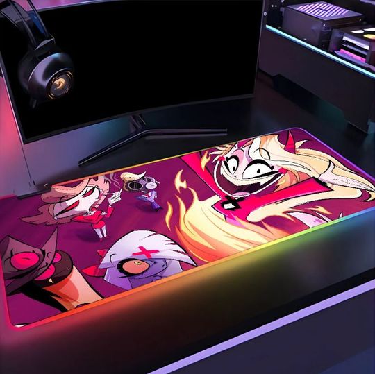 Discover Hazbin Hotel LED RGB Mouse Pad, Movie Decor
