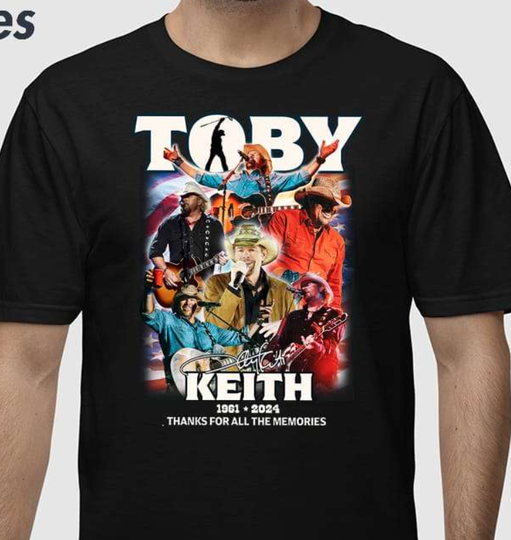 Discover Toby Keith 1961-2024 Rip Cowboy Thank You For All The Memories Shirt