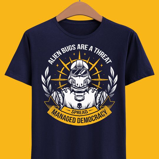 Discover Spread Democracy T-shirt - Helldivers 2 Shirt