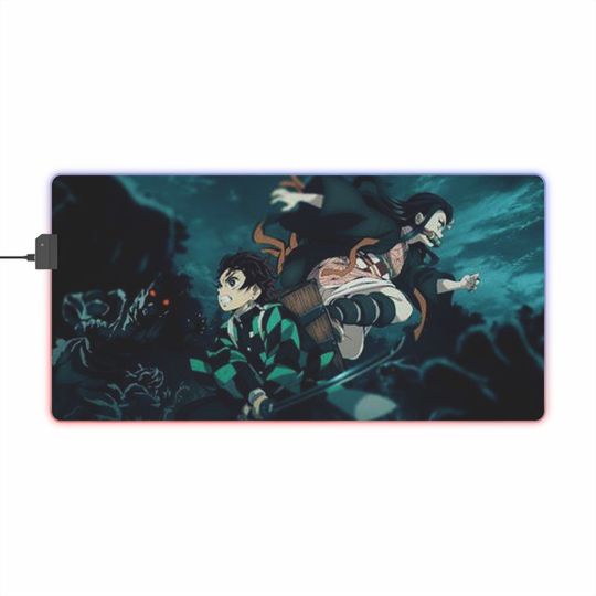 Discover demon LED RGB Mouse Pad, Anime Decor