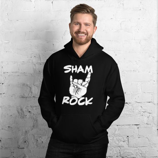 Discover Rock n Roll, Horns, Hooded Sweatshirt, St Patricks Day hoodie
