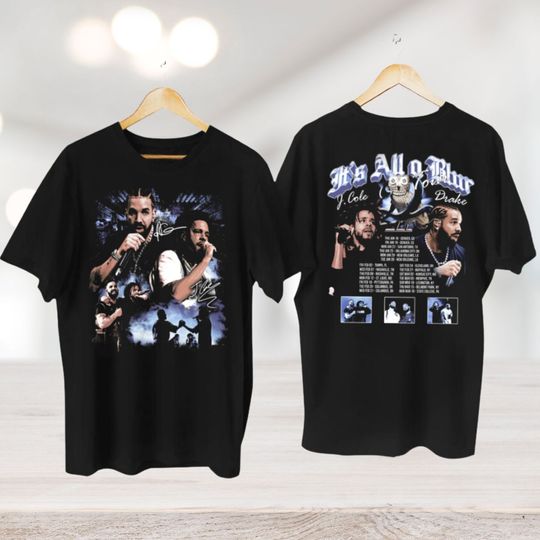 Discover Unisex T-Shirt Drake J Cole It's All Blur Tour 2024 T-Shirt