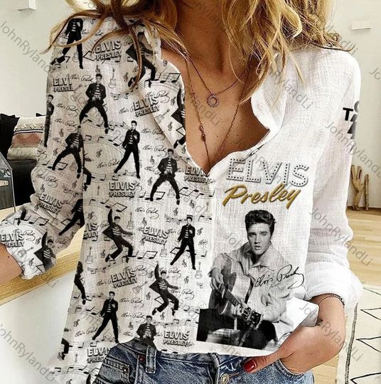 Discover Elvis Presley Women Casual Shirt, Elvis Presley Shirt, King Of Rock and Roll Woman Shirt