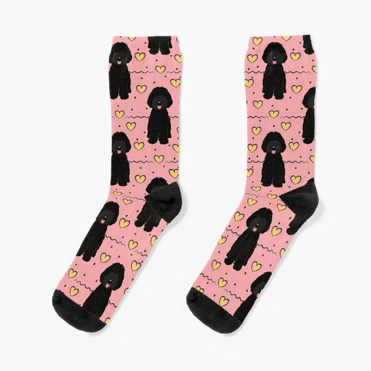 Discover LOVE Black Aussiedoodle Socks