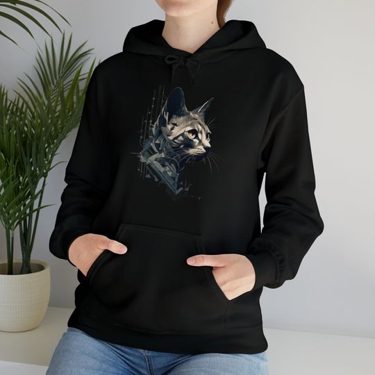 Discover Geometric Cat Sweatshirt - Alternative Style for Cat Fans