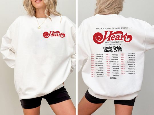 Discover Retro Heart 2024 Tour Shirt - Music Fan Merchandise