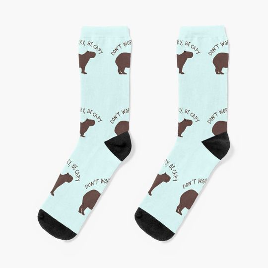 Discover Don't Worry, Be Capy (Capybara) Socks