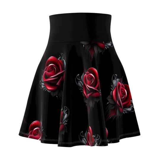 Discover Rose Skater Skirt, Women's Skater Skirt