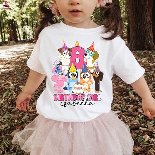 Discover Personalized BlueyDad Birthday Girl Shirt | BlueyDad Bingo Shirt