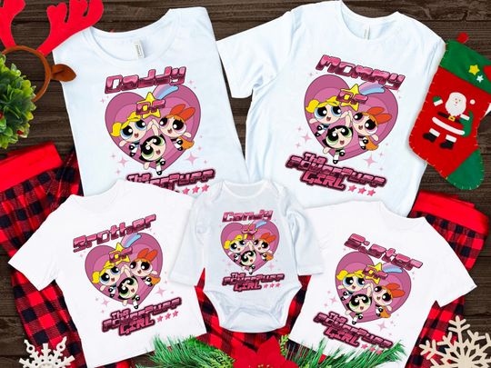 Discover Powerpuff Girls Birthday Shirt,Custom Matching Family Shirts