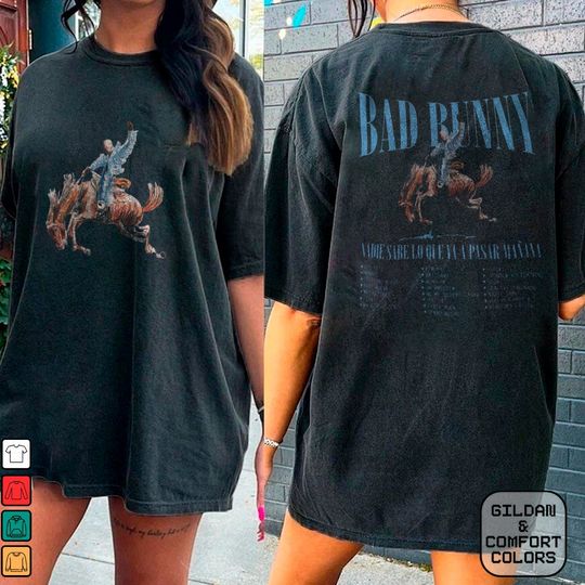 Discover Bad Bunny Nadie Sabe Shirt, Bad Bunny Tour 2024 T-Shirt