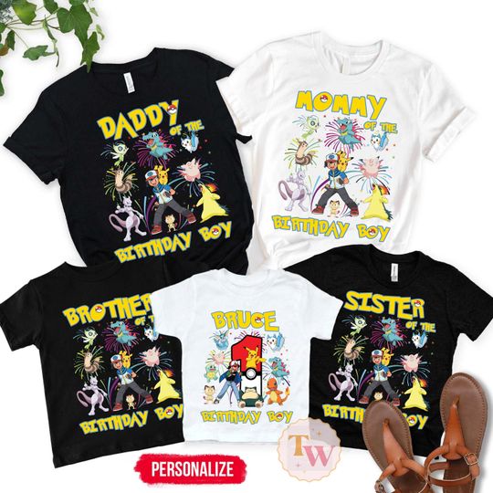 Discover Funny Pika T-shirt, PKM Birthday Family T Shirt