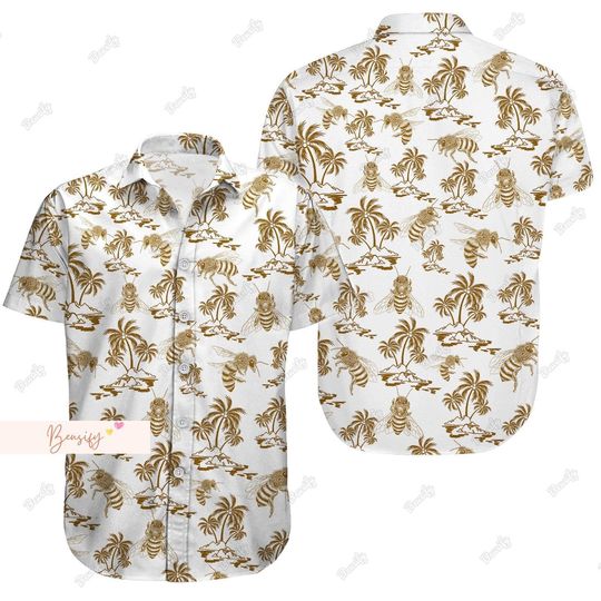 Discover Bee Tropical Aloha Shirt - Fun Floral Design