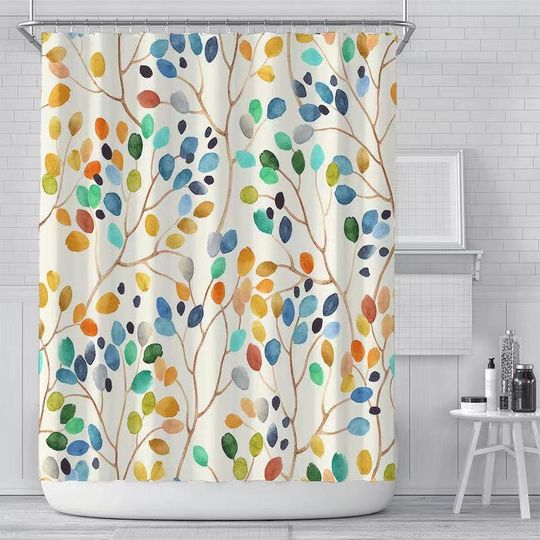 Discover Allover Floral Shower Curtain Modern Wildflowers Shower Curtain