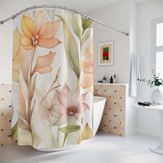 Discover Wildflowers Cottagecore Botanical Shower Curtain