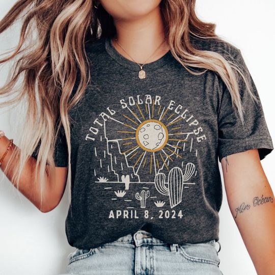 Discover 2024 Total Solar Eclipse Shirt, April 8th 2024 Texas Eclipse Shirt