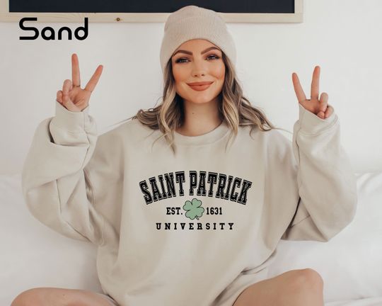 Discover Saint Patrick University Est 1631 Sweatshirt, St. Patricks Day Sweatshirt, Irish Sweatshirt