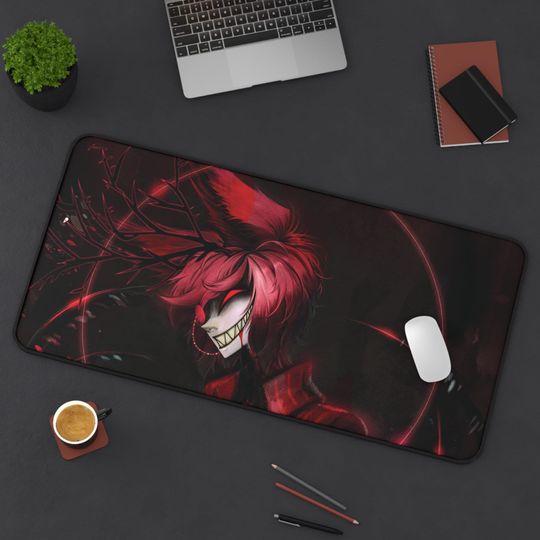Discover Alastor Hazbin Hotel Desk Mat, Hazbin Hotel Decor