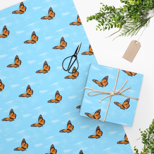 Discover Monarch Butterfly Wrapping Paper