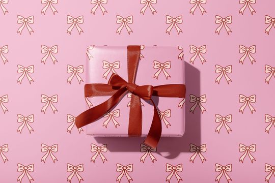 Discover Wrapping Paper Sheets Pink and Red Bows