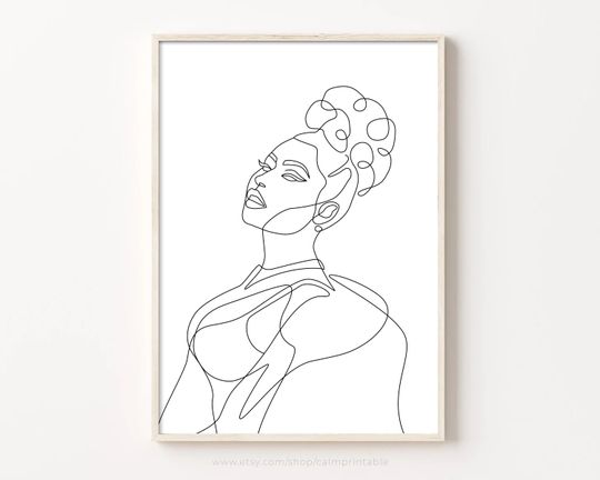 Discover Nicki Minaj Line Art Print, Printable Wall Art