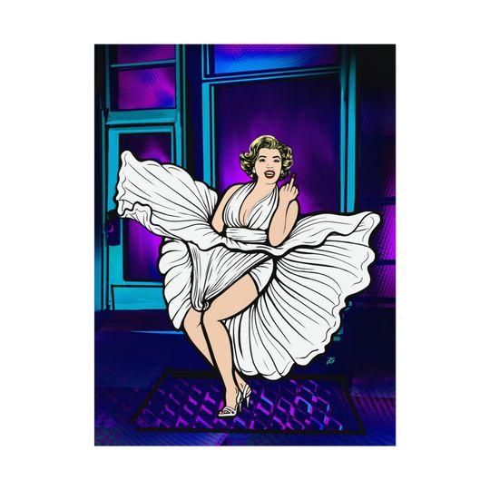Discover Marilyn Monroe Poster wall art - unique comic book style