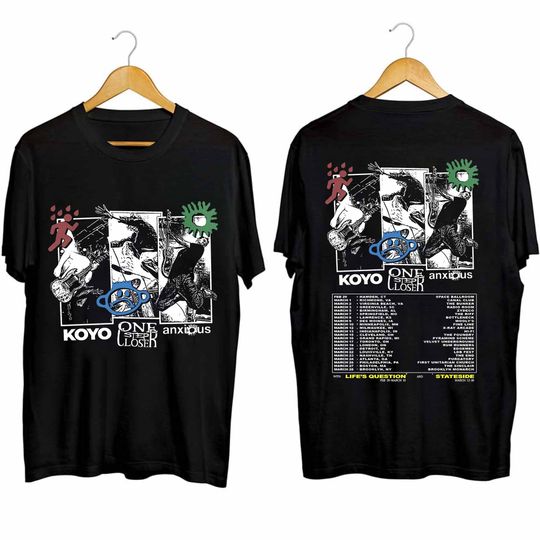 Discover Anxious, Koyo, One Step Closer 2024 Tour Shirt