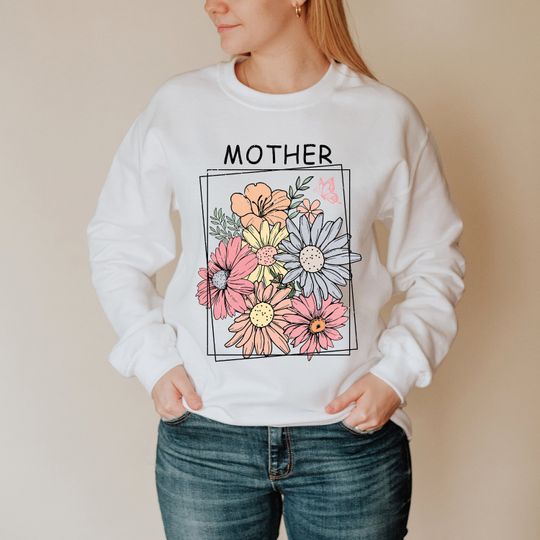Discover Floral Mama Sweatshirt, Sunflowers Mama Sweatshirt