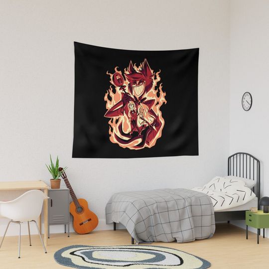 Discover Alastor Hazbin Hotel Tapestry, Hazbin Hotel Home Decor
