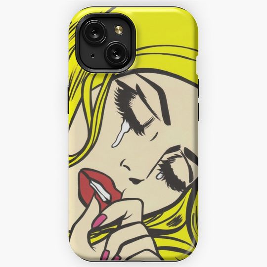 Discover Blonde Crying Comic Girl iPhone Case