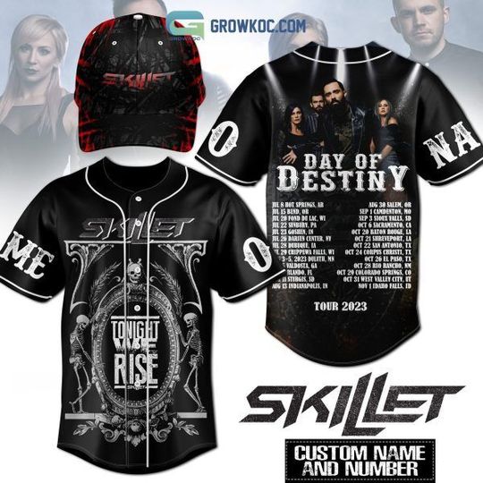 Discover Skillet Day Of Destiny Tour Personalized  Baseball Jersey
