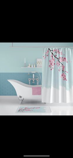 Discover Sakura|  Bathroom Shower Curtain