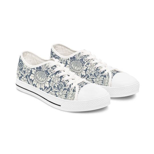 Discover William Morris Inspired Wildflowers Designs Sunflower Design Women's Low Top Sneakers
