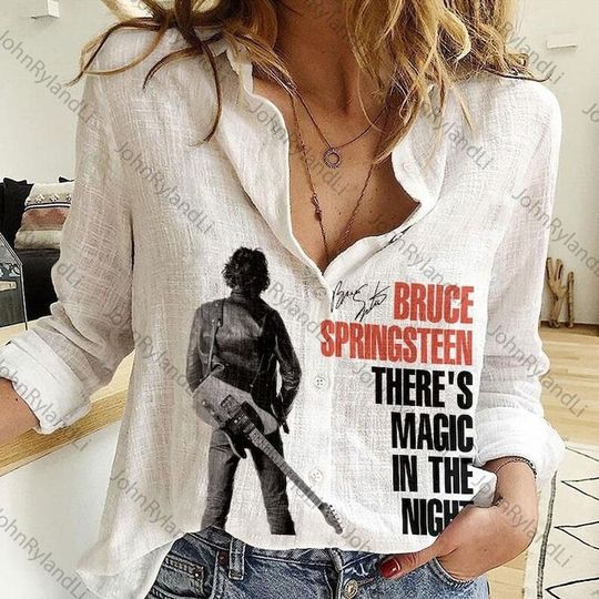 Discover Bruce Springsteen Women Casual Shirt, Bruce Springsteen Shirt, Woman Shirt
