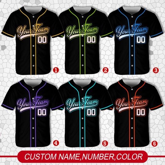 Discover Personalized Team Name And Number Baseball Jersey