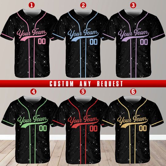 Discover Personalized Team Name Number Baseball Jersey
