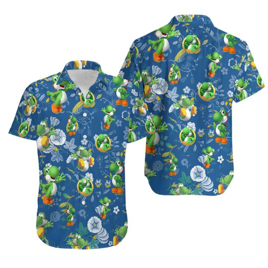 Discover Yosi Mario Hawaiian Button Up Shirt