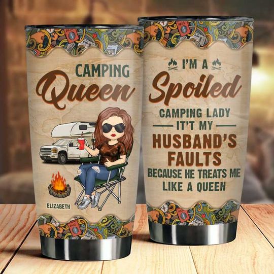 Discover Camping Queen - Personalized Tumbler - Gift For Camping Lovers