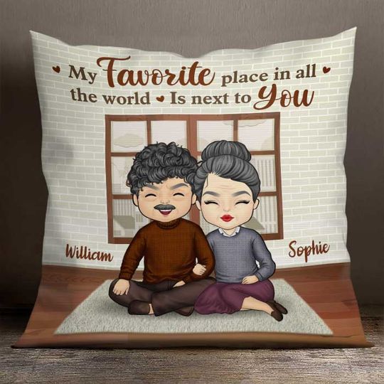 Discover My Favorite Place In The World Is Next To You - Gift For Couples, Personalized Pillow