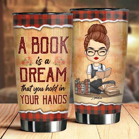 Discover Just A Girl In Love With Her Books Bookish Custom Personalized Tumbler
