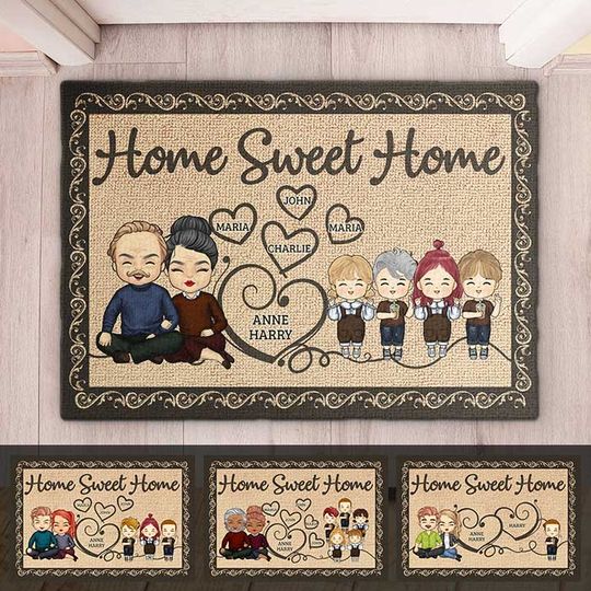 Discover There's No Place Like Home - Personalized Decorative Mat - Anniversary Gifts, Gift For Couples, Husband Wife