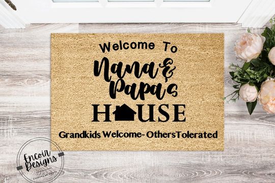 Discover Welcome to Nana and Papas House Doormat, Funny Doormat, Welcome Mat