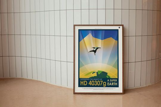 Discover HD 40307 g - Experience the Gravity of a Super-Earth Poster