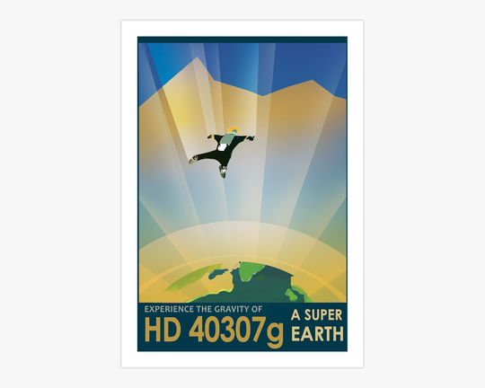 Discover NASA Super Earth Poster, Planet HD 40307g Poster