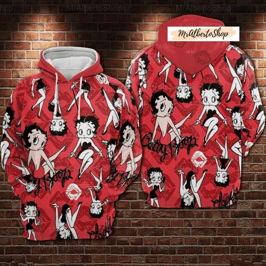 Discover Betty Boop Lips 3D Hoodie Gift