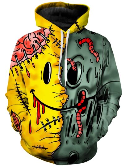 Discover Emoji Zombie Vibrant 3D Hoodie
