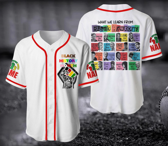 Discover Personalized What We Learn From Black History Month Baseball Jersey Shirt