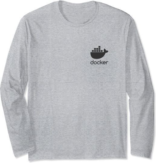 Discover Docker Logo Double Sided Long Sleeve T-Shirt