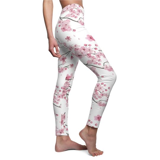 Discover Cherry Blossom Painting Leggings